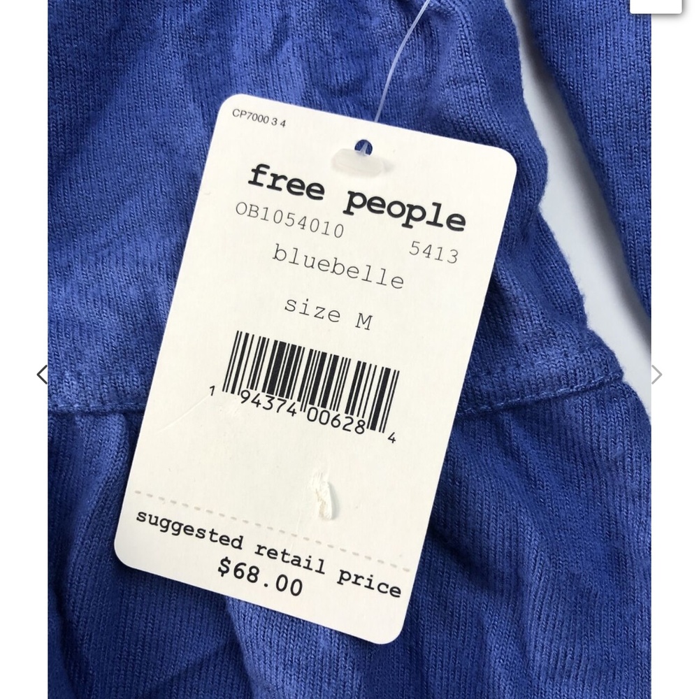 Free People Bluebell Long Sleeve Jewel Top sz medium - Picture 6 of 7